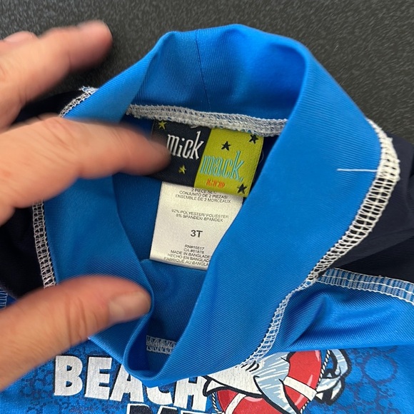 Blue UV Protection Rashguard Swim Top - Picture 2 of 2